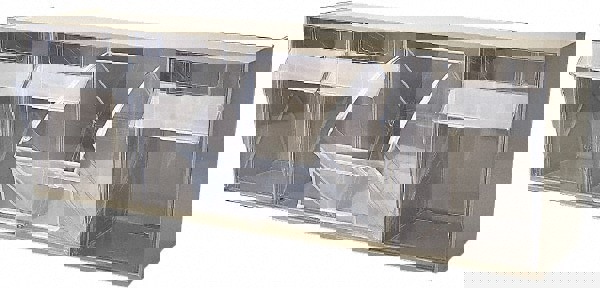 4 Compartment Ivory Small Parts Tip Out Stacking Bin Organizer