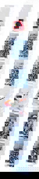 Single Compartment Gray Small Parts Tip Out Stacking Bin Organizer