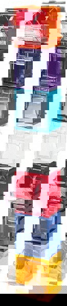 Single Compartment White Small Parts Tip Out Stacking Bin Organizer