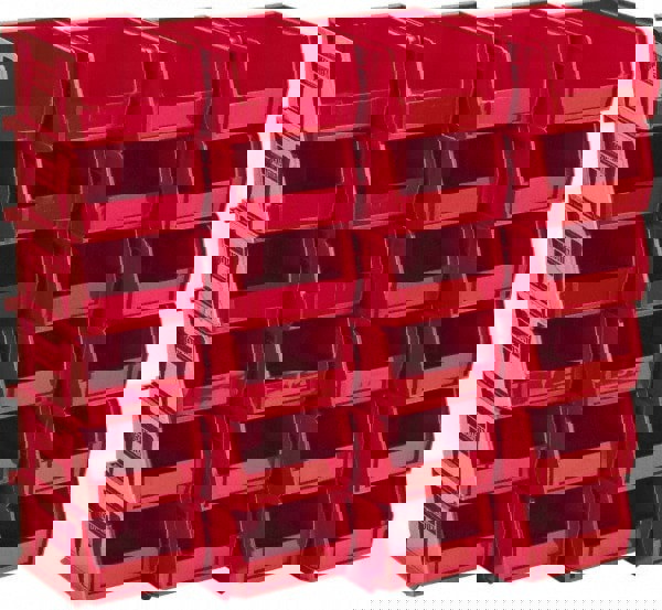 Plastic Hopper Stacking Bin: Red