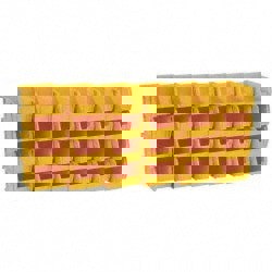 Plastic Hopper Stacking Bin: Yellow