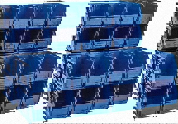 Plastic Hopper Stacking Bin: Blue