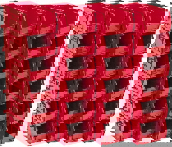 Plastic Hopper Stacking Bin: Red