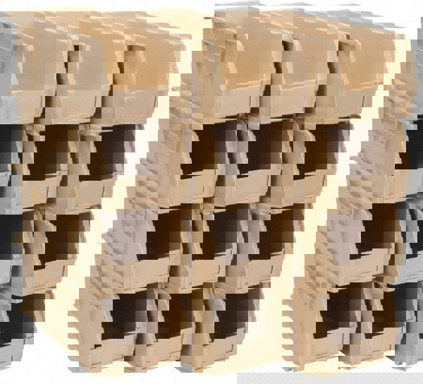 Plastic Hopper Stacking Bin: Ivory