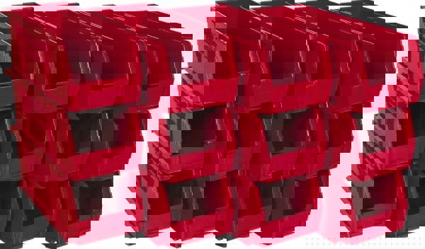 Plastic Hopper Stacking Bin: Red