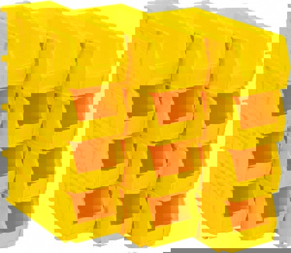 Plastic Hopper Stacking Bin: Yellow