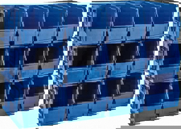 Plastic Hopper Stacking Bin: Blue