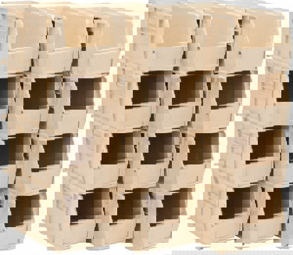 Plastic Hopper Stacking Bin: Ivory