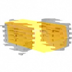 Plastic Hopper Stacking Bin: Yellow