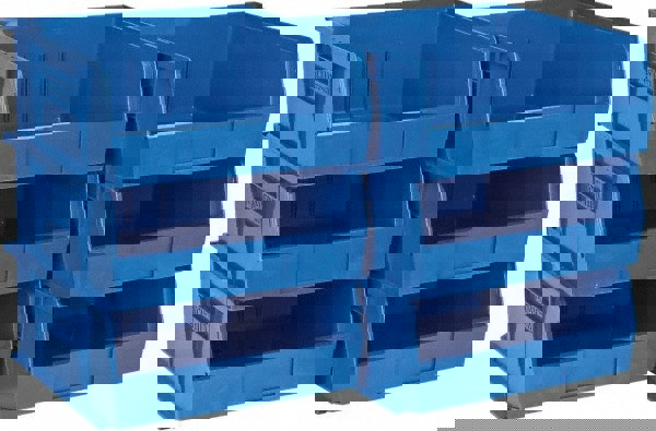 Plastic Hopper Stacking Bin: Blue