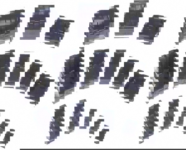 Plastic Hopper Stacking Bin: Black