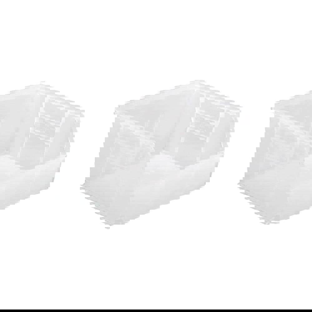 Plastic Hopper Stacking Bin: Clear