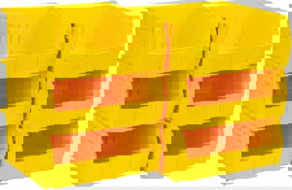 Plastic Hopper Stacking Bin: Yellow