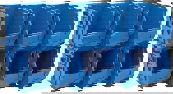 Plastic Hopper Stacking Bin: Blue