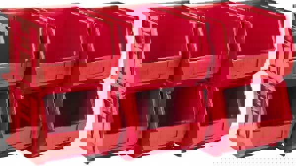 Plastic Hopper Stacking Bin: Red