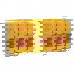 Plastic Hopper Stacking Bin: Yellow