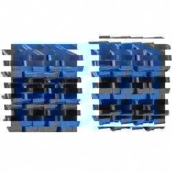 Plastic Hopper Stacking Bin: Blue