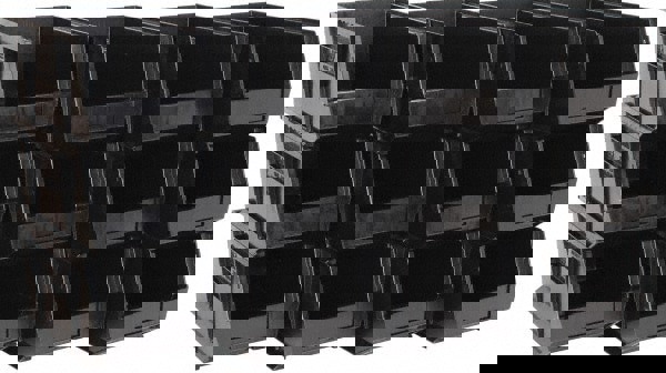 Plastic Hopper Stacking Bin: Black