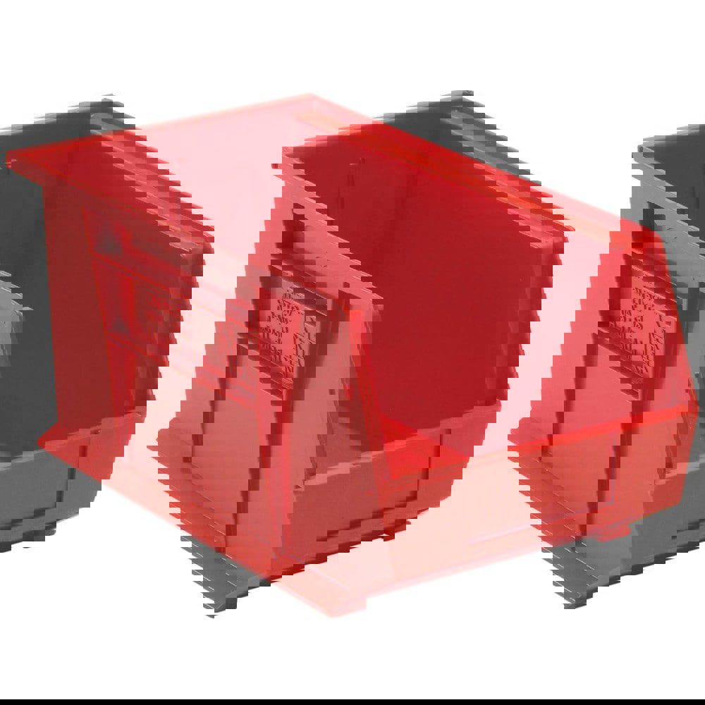 Plastic Hopper Stacking Bin: Red