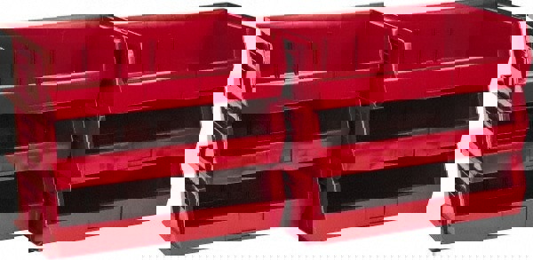 Plastic Hopper Stacking Bin: Red