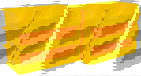 Plastic Hopper Stacking Bin: Yellow