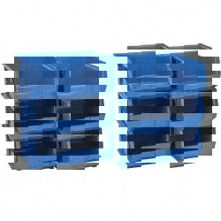 Plastic Hopper Stacking Bin: Blue