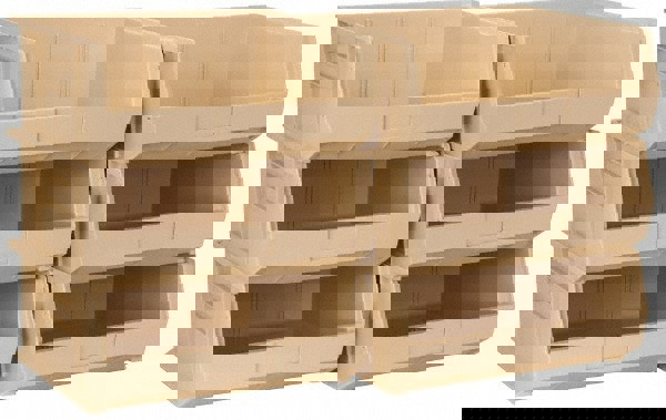 Plastic Hopper Stacking Bin: Ivory