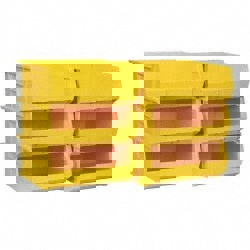 Plastic Hopper Stacking Bin: Yellow