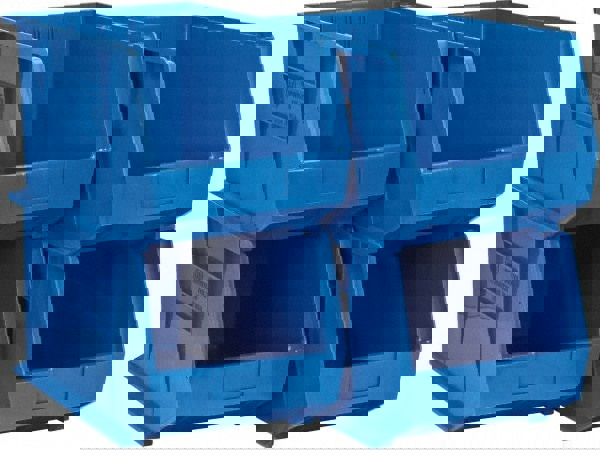 Plastic Hopper Stacking Bin: Blue