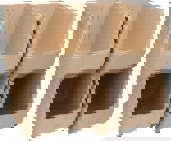 Plastic Hopper Stacking Bin: Ivory