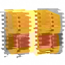 Plastic Hopper Stacking Bin: Yellow