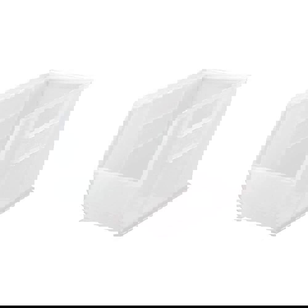 Plastic Hopper Stacking Bin: Clear