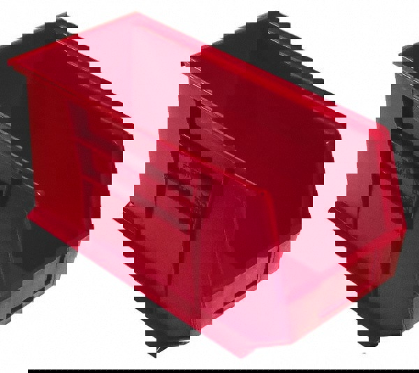 Plastic Hopper Stacking Bin: Red