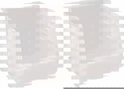 Plastic Hopper Stacking Bin: Clear