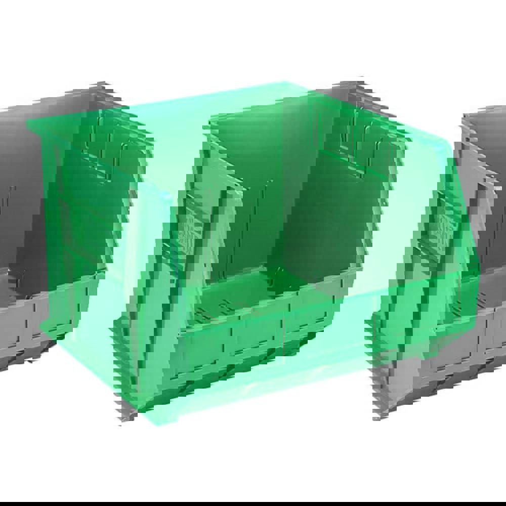 Plastic Hopper Stacking Bin: Green