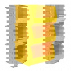 Plastic Hopper Stacking Bin: Yellow