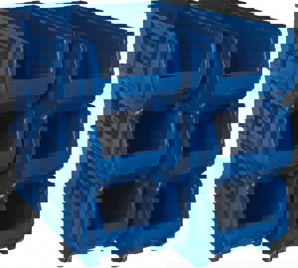 Plastic Hopper Stacking Bin: Blue