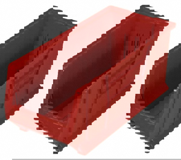 Plastic Hopper Stacking Bin: Red