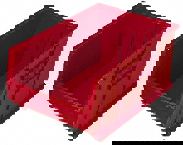 Plastic Hopper Stacking Bin: Red