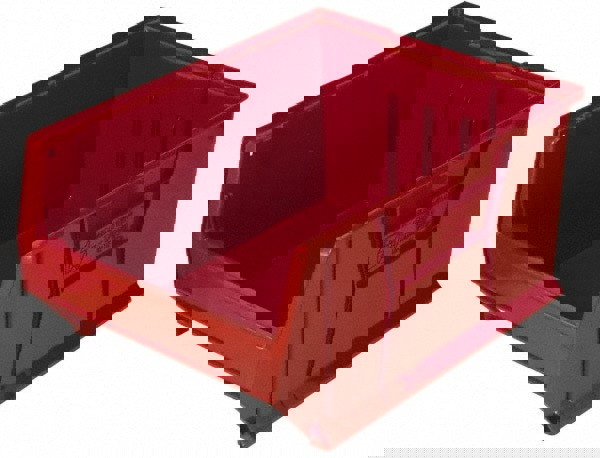 Plastic Hopper Stacking Bin: Red