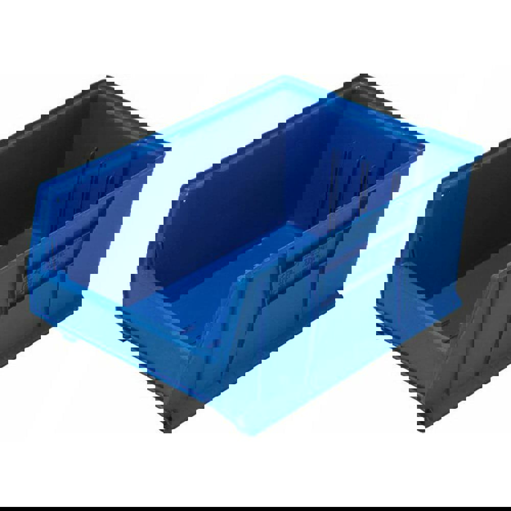 Plastic Hopper Stacking Bin: Blue