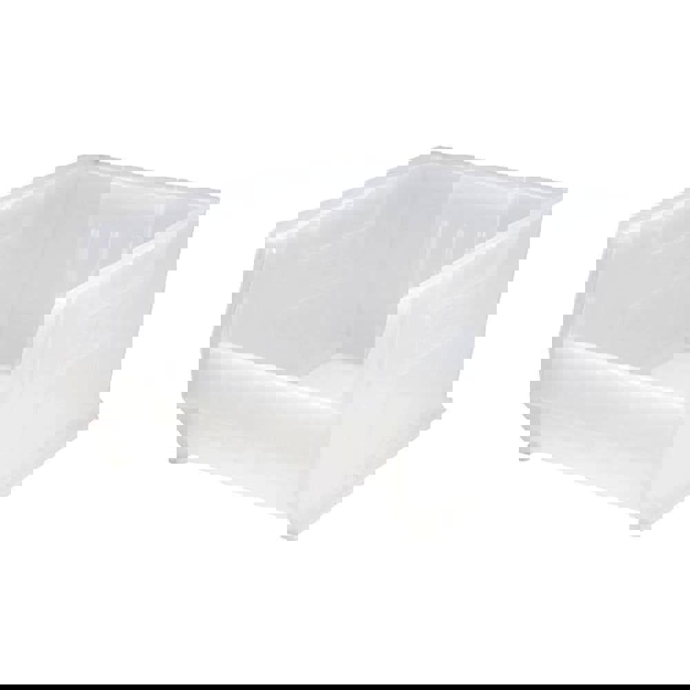 Plastic Hopper Stacking Bin: Clear