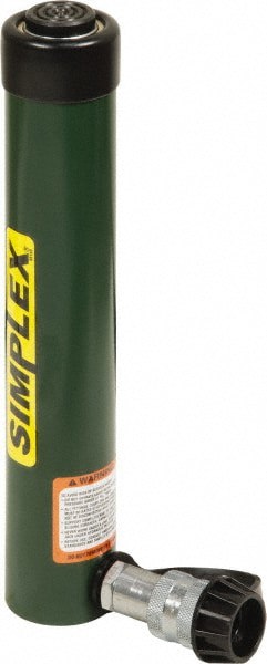Portable Hydraulic Cylinder: Single Acting, 22.65 cu in Oil Capacity