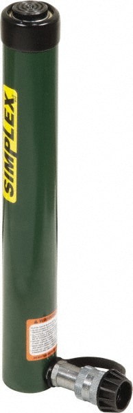 Portable Hydraulic Cylinder: Single Acting, 31.31 cu in Oil Capacity