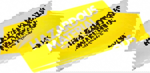 10 Gallon Capacity, Yellow, Low-Density Polyethylene, Hazardous Waste Bag