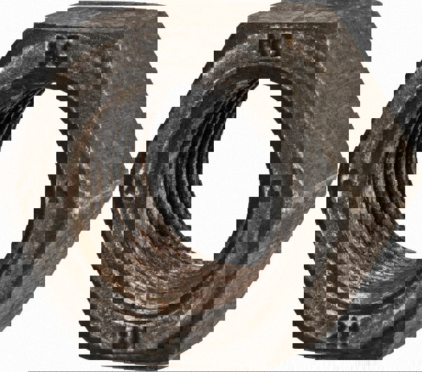 Heavy Hex Nut: M22x2.5, Grade 2H Steel, Bright/Uncoated Finish