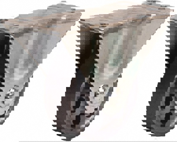 Rigid Top Plate Caster: Cast Iron, 2-1/2