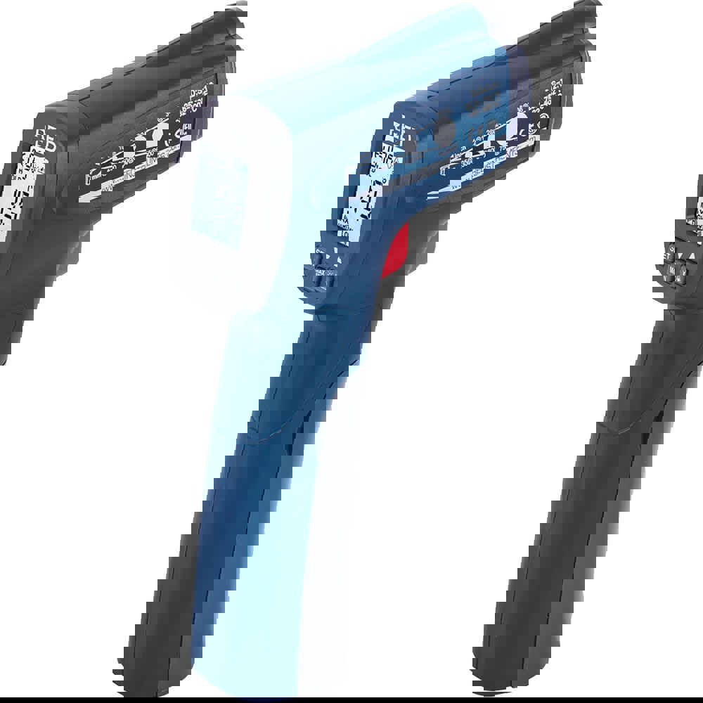 Infrared Thermometers; Display Type: LCD ; Accuracy: 140F (20C) or 12% rdg. ; Compatible Surface Type: Concrete; Dark; Dull; Light ; Number Of Batteries: 1 ; Battery Size: 9V ; Distance to Spot Ratio: 12:1