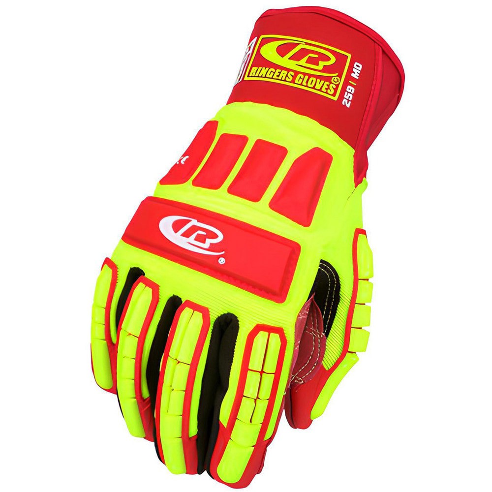 Series R259 Cut, Puncture & Abrasive-Resistant Gloves: Medium, ANSI Cut N/A, ANSI Puncture 5, Synthetic Leather Palm