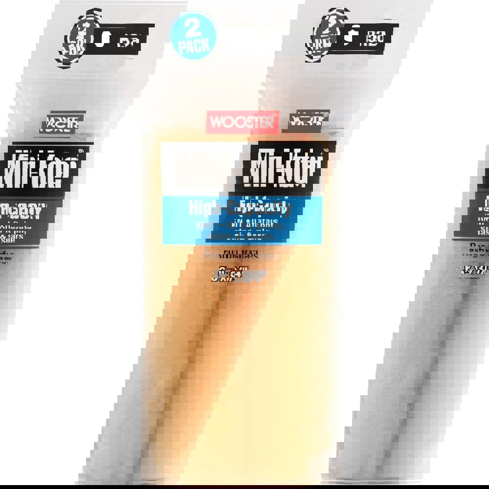 Paint Roller Covers; Product Type: Mini Roller Cover ; Material: Knit ; For Use With: R012-4, R011-4 or R024-6 Frames ; Nap Size (Inch): 3/4 ; Overall Width (Inch): 6 ; Core Diameter (Inch): 1/4